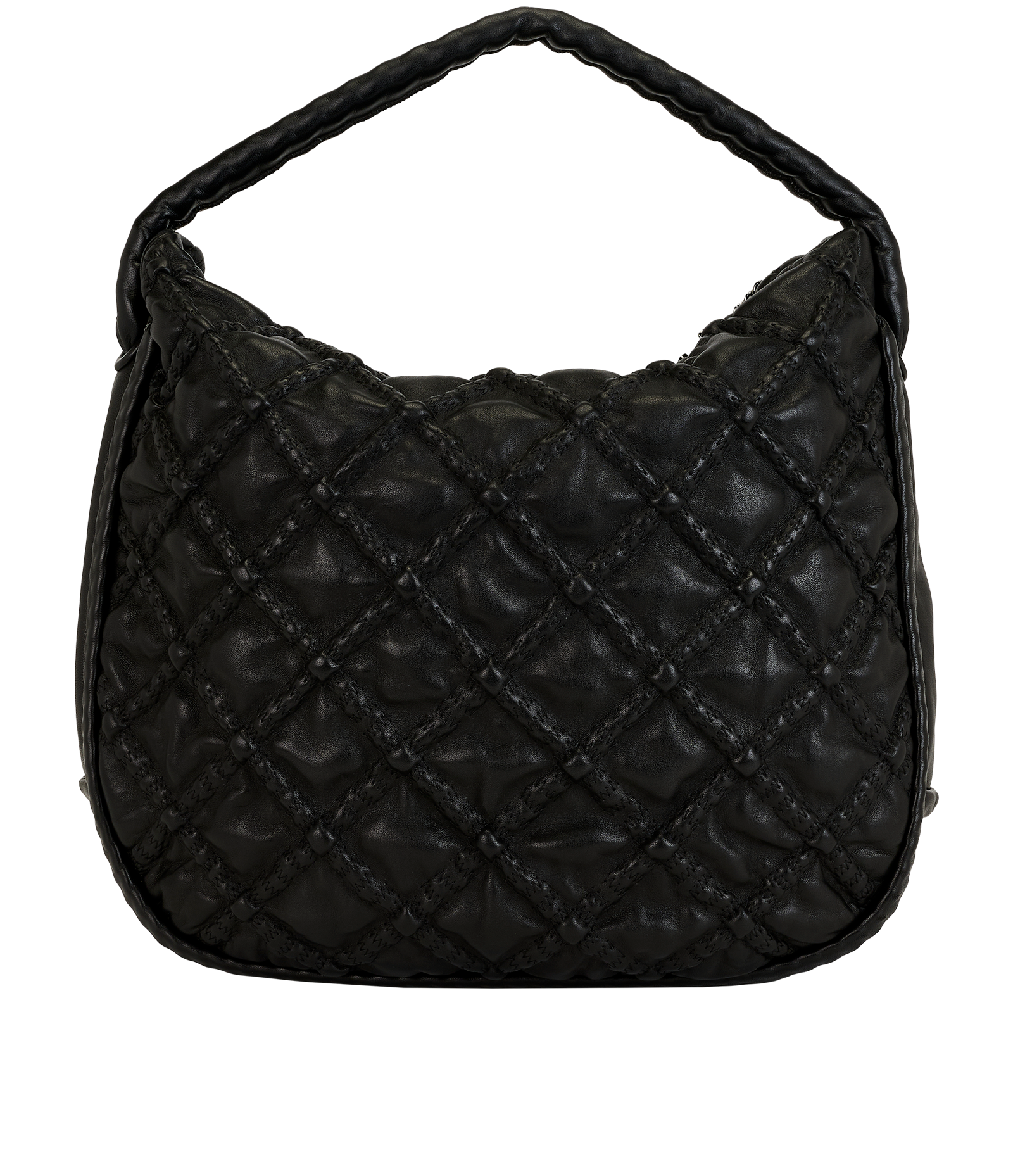 Quilted Hobo, &pound;1,200, Handbags, Black, Leather, Back view